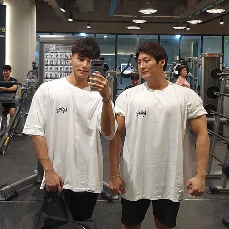 New Men's T Shirt Gym Bodybuilding Clothing