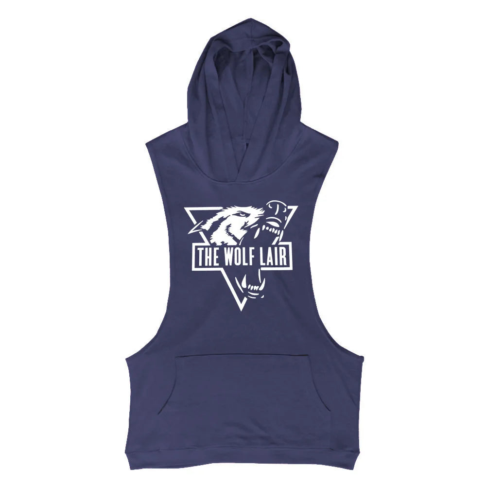 Gym hooded vest Men's Fitness wear