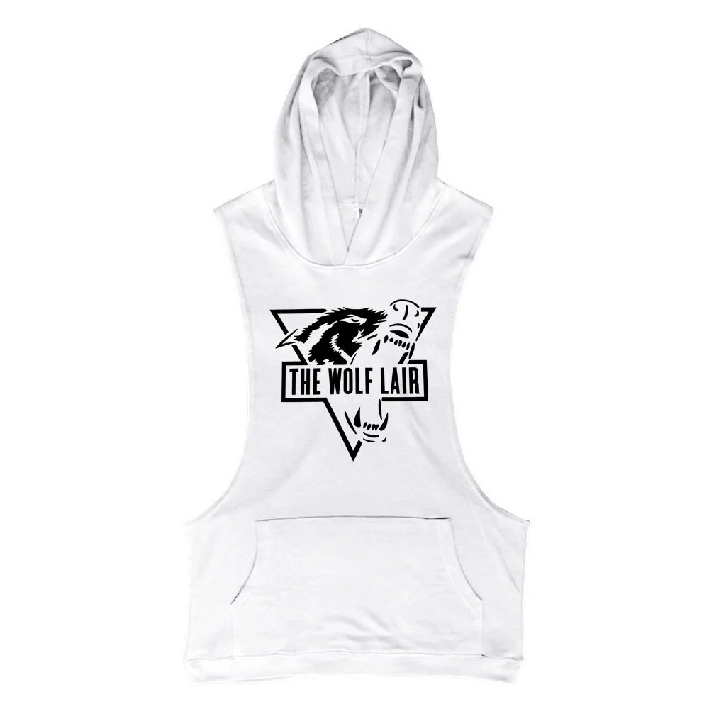 Gym hooded vest Men's Fitness wear