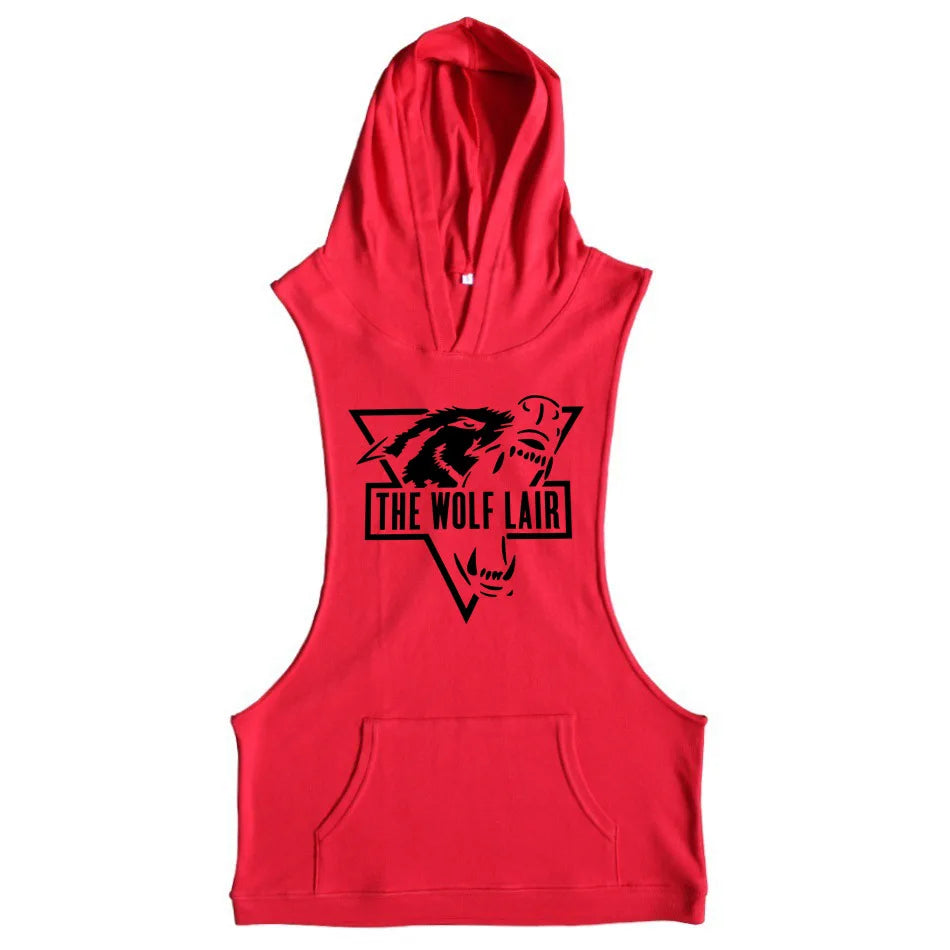 Gym hooded vest Men's Fitness wear