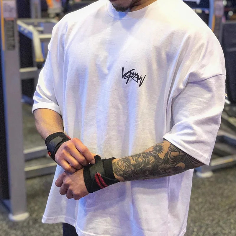 New Men's T Shirt Gym Bodybuilding Clothing