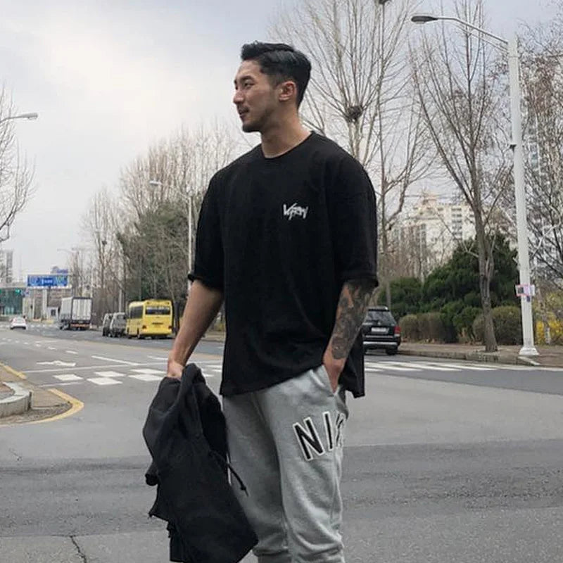 New Men's T Shirt Gym Bodybuilding Clothing