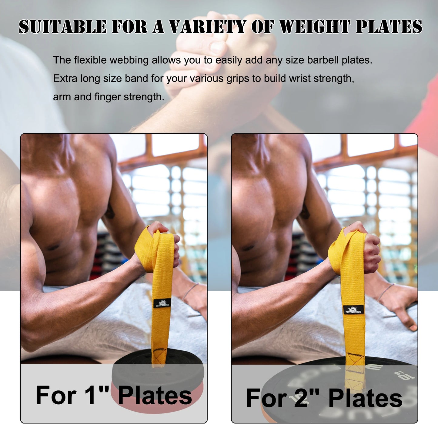 Arm Wrestling Strap Belt for Barbell Plates