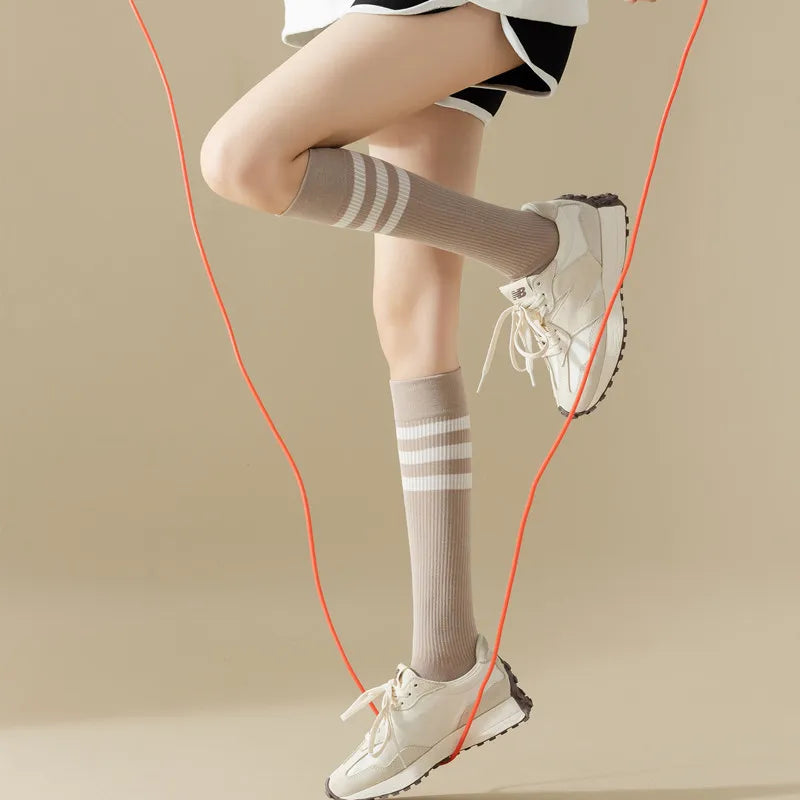 Five Toes Long Socks Striped